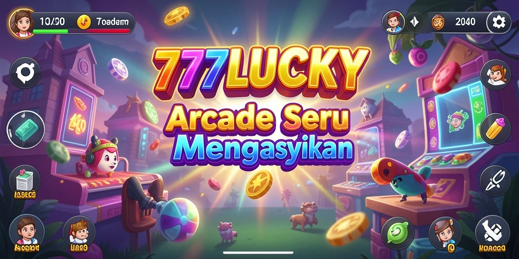 Tampilan menarik dari gameplay seru 777LUCKY yang adiktif.