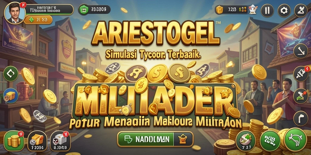 Tampilan gameplay ARIESTOGEL yang menarik dan interaktif untuk tycoon.