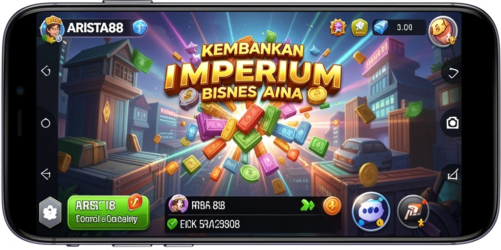 Tangkapan layar utama ARISTA88 menampilkan gameplay strategis Tycoon.