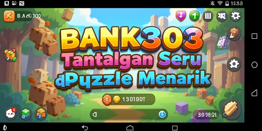 Tampilan gameplay utama BANK303 dengan tantangan puzzle yang menarik.