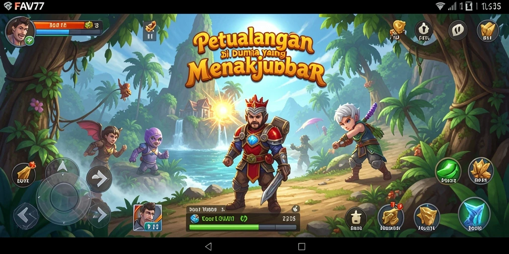 Tampilan gameplay petualangan yang menakjubkan di FAV77.
