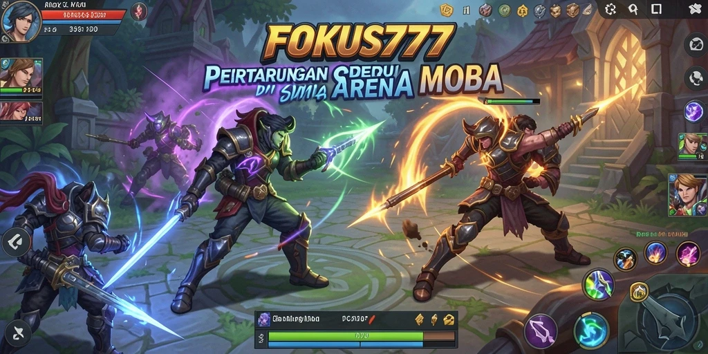 Gameplay seru FOKUS777 di arena MOBA yang dinamis.