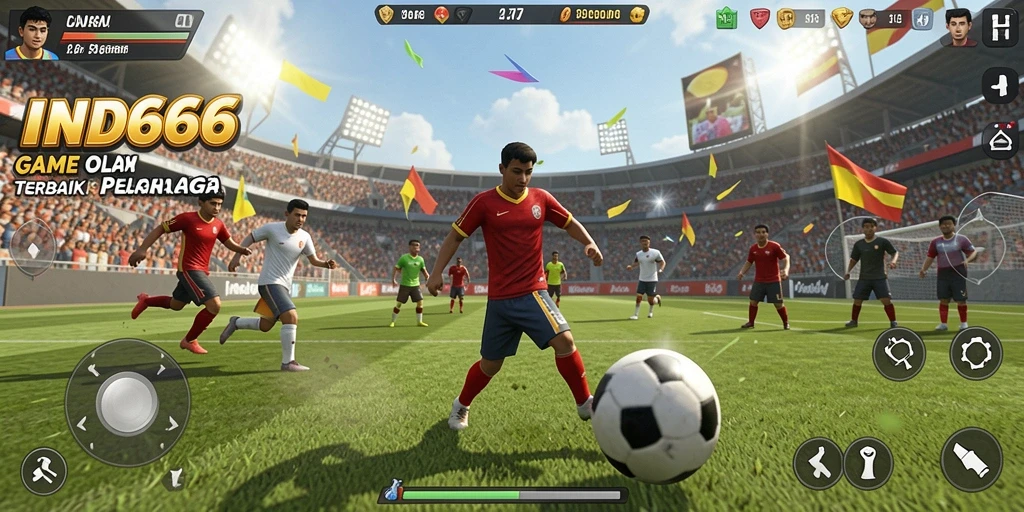 Tampilan gameplay yang mendebarkan dalam IND666 dengan aksi olahraga yang intens.