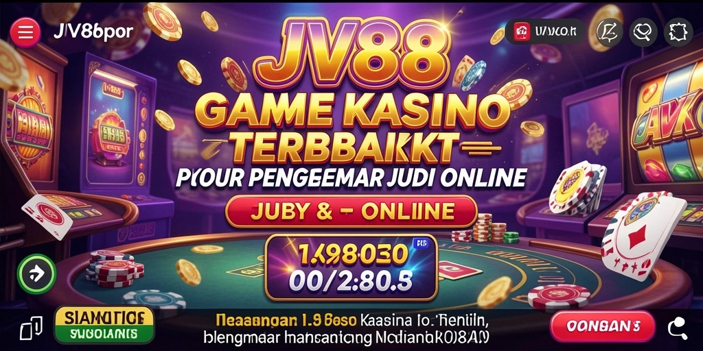 Tampilan gameplay JV88 yang mengasyikkan dengan suasana kasino yang nyata.
