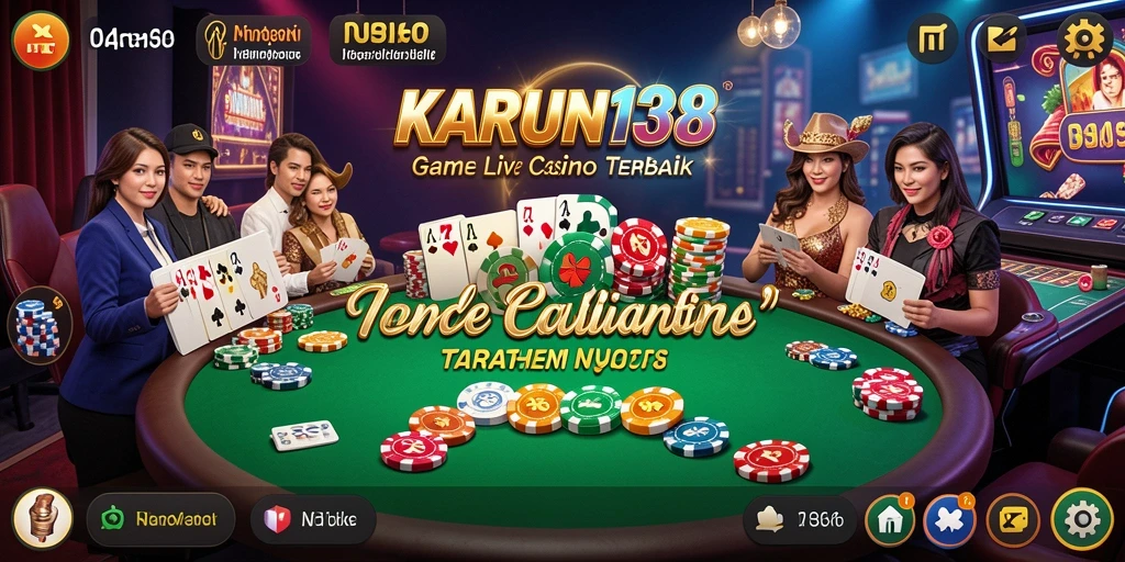 Tampilan gameplay Live Casino yang mengasyikkan di KARUN138.
