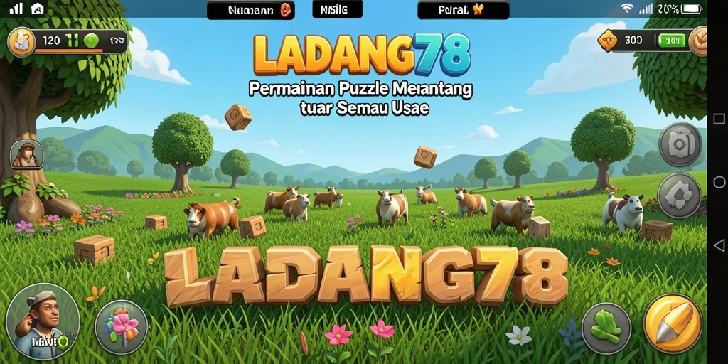 Screenshot menampilkan gameplay menantang dari LADANG78