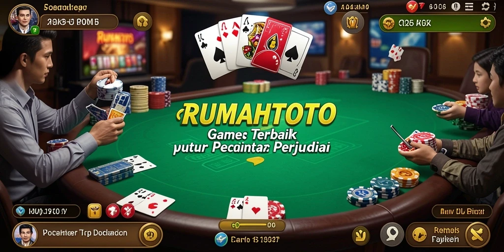 Tampilan gameplay Poker yang seru di RUMAHTOTO.