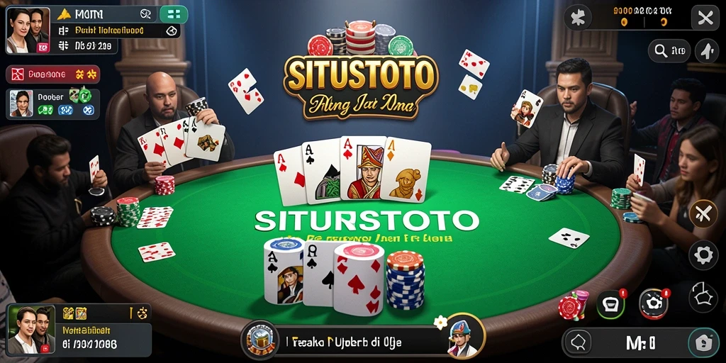 Tampilan gameplay seru dari aplikasi Poker SITUSTOTO.