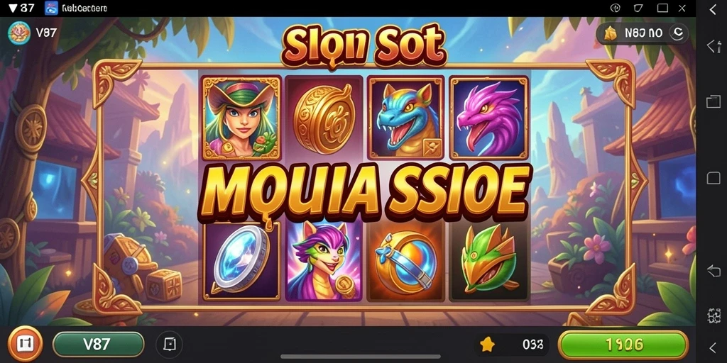 Tampilan gameplay Slot menarik dan penuh warna di V87.